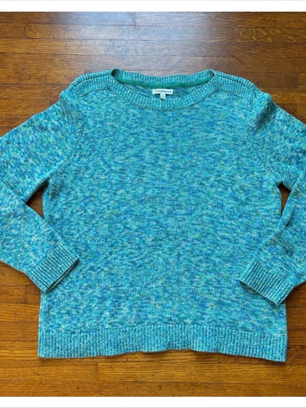 Croft & Barrow Blue Green Marled Sweater XL